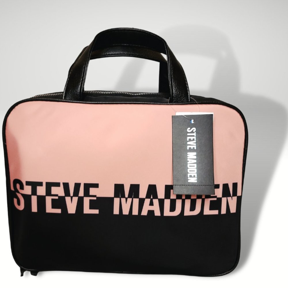 NWT Steve madden multi logo weekender cosmetic bag